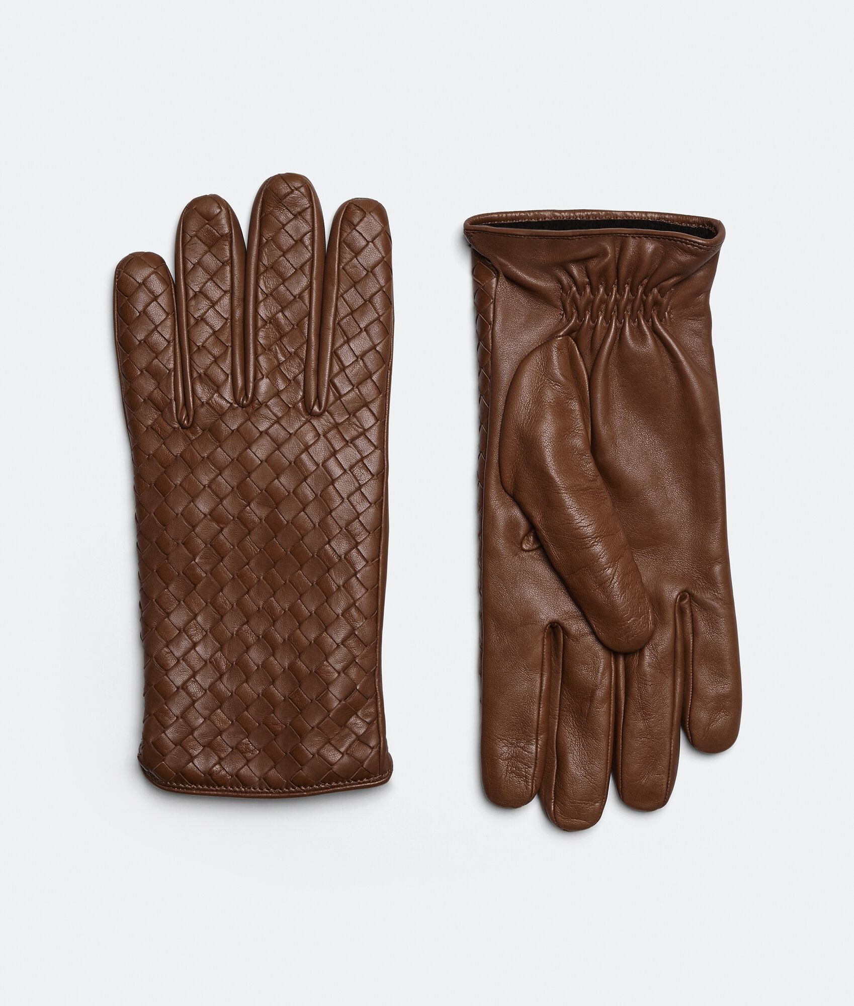 Bottega Leather Gloves on a white background.