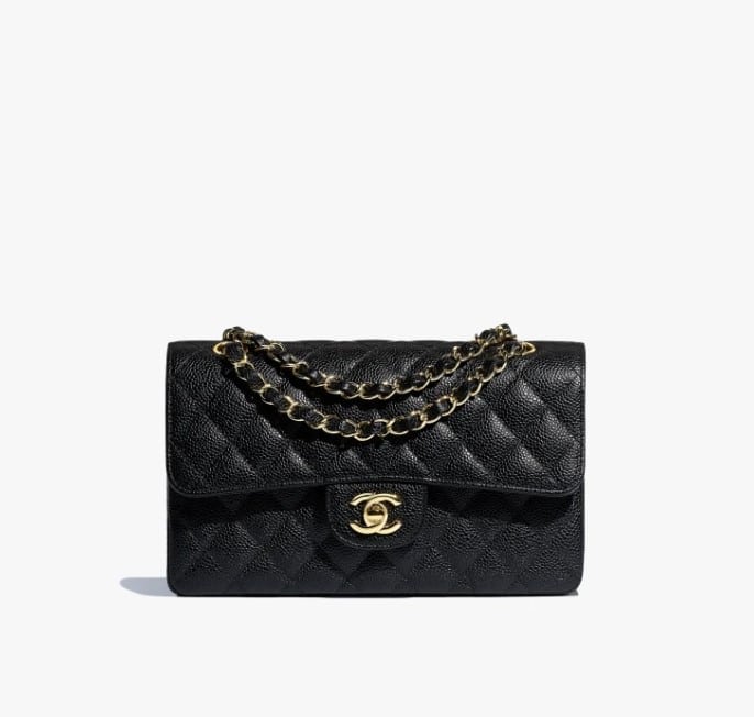 Chanel Flap Bag on a white background.