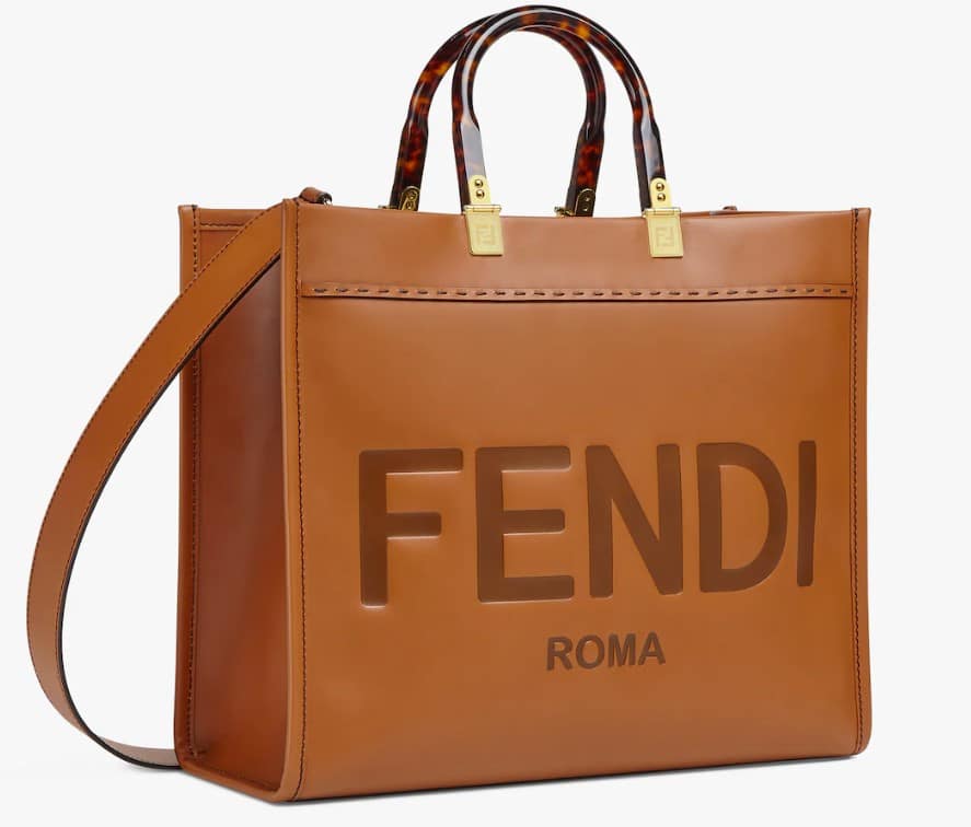 Fendi Medium Sunshine Tote on a white background.