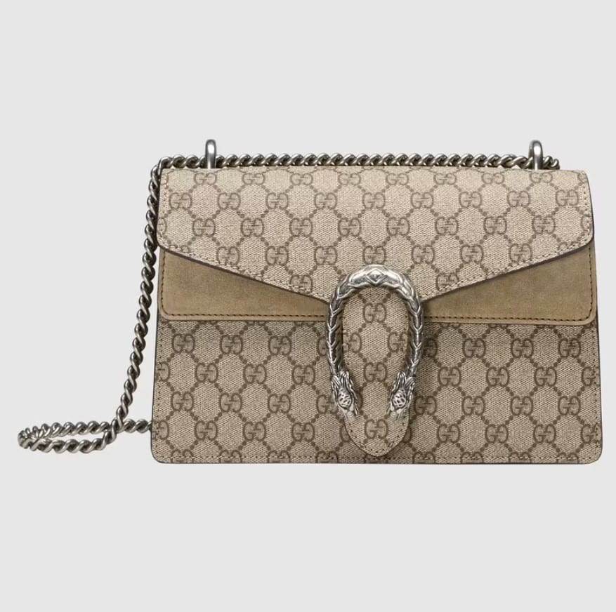 Gucci-Dionysus shoulder bag in beige.