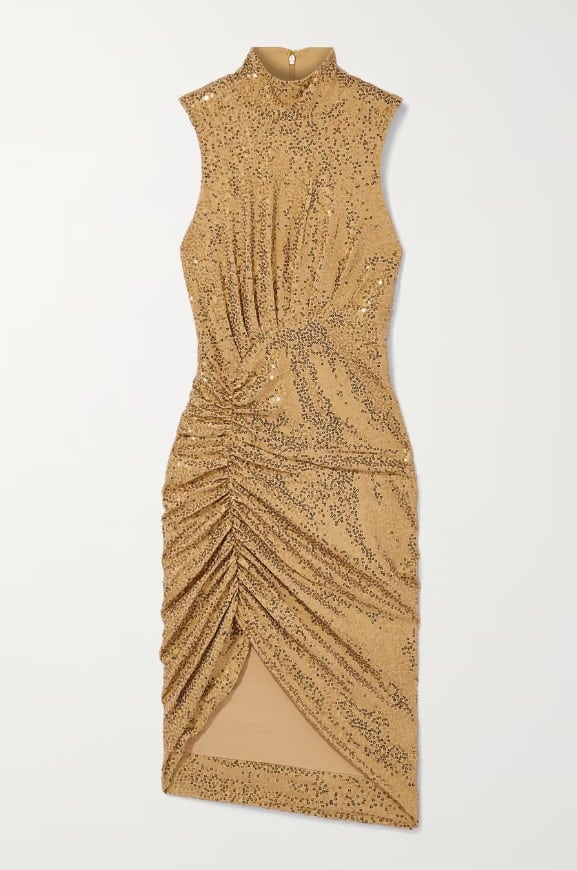 Michael Kors Sequined dress on a white background.