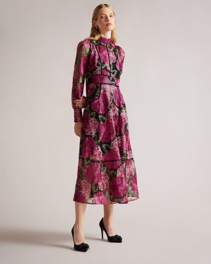 Ted Baker Floral Midi Dress