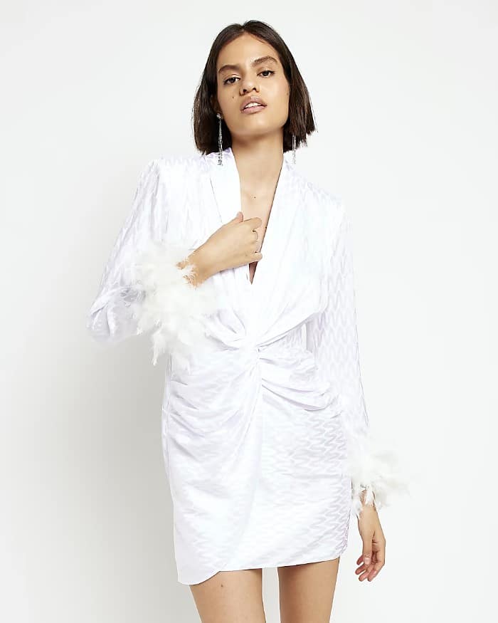 River Island women dress in white