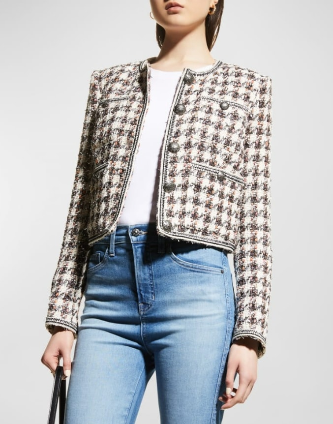 Veronica Beard
Cirtane Tweed Single-Breasted Jacket