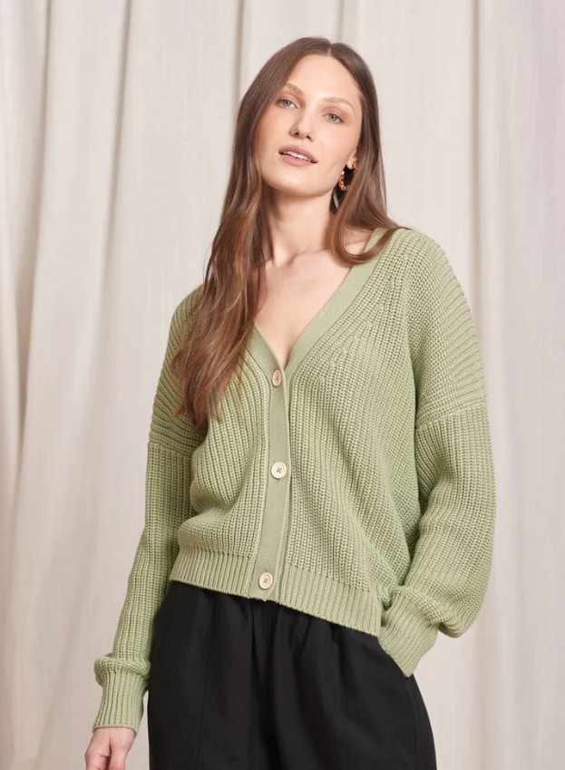 online boutique SHELTER COTTON CARDIGAN DESERT SAGE