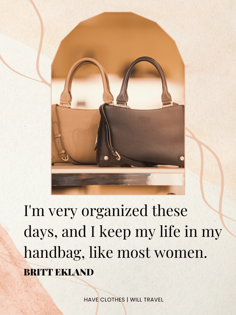 Handbag caption for instagram