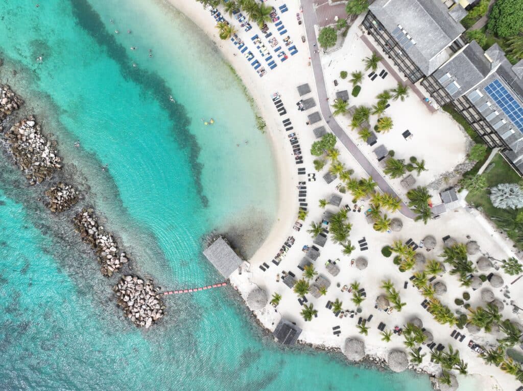 Mambo Beach from above.