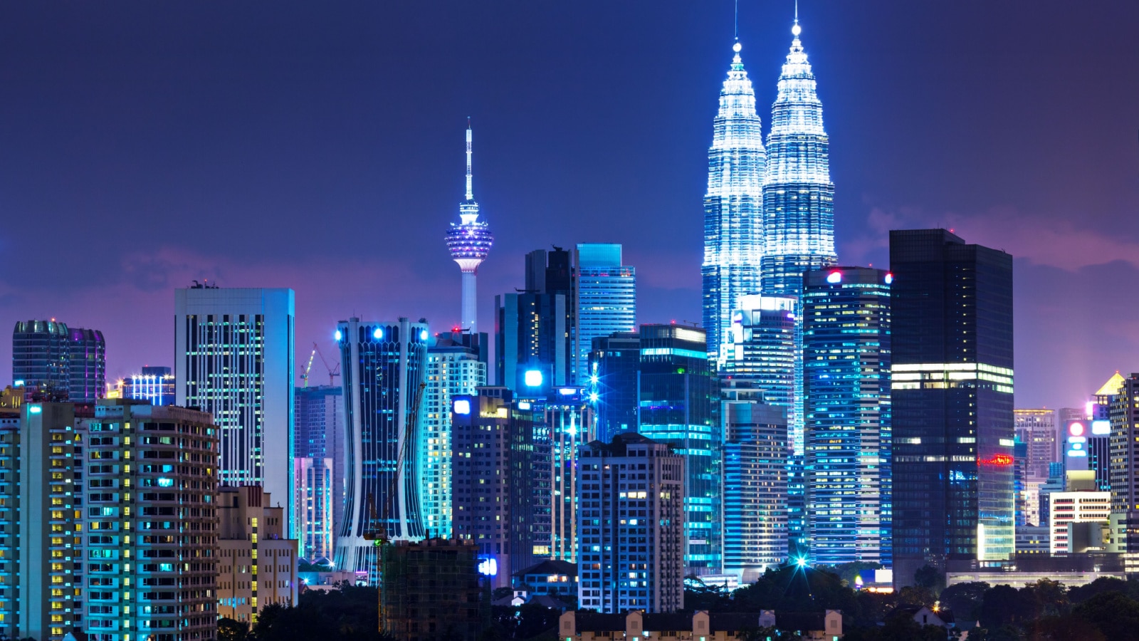 Kuala Lumpur skyline at night