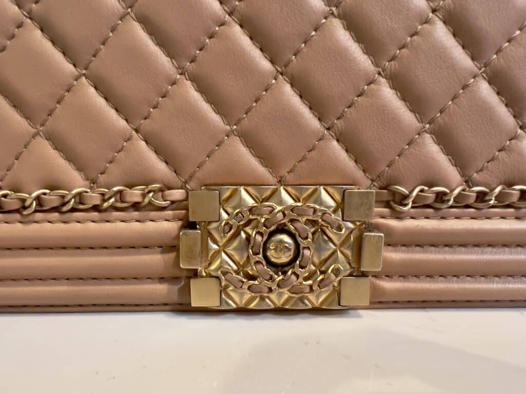 Close up of Chanel logo