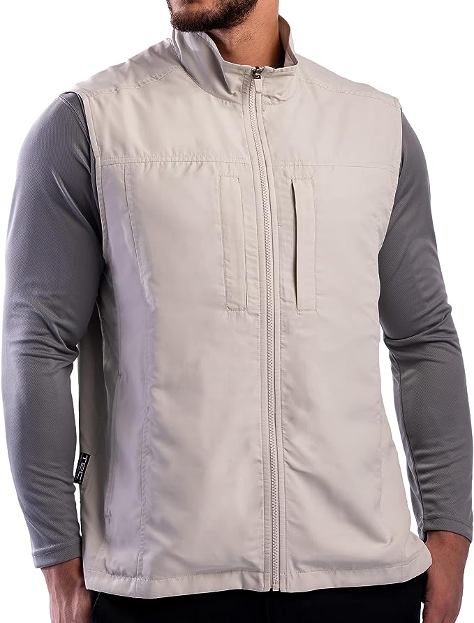 SCOTTeVEST Featherweight Vest for Men - 16 Hidden Pockets - Lightweight Water Repellent for Travel & More