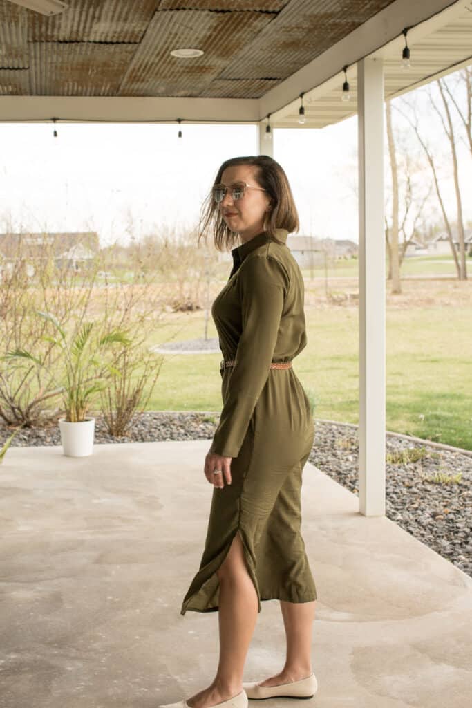 Maxi green shirt dress from LightintheBox