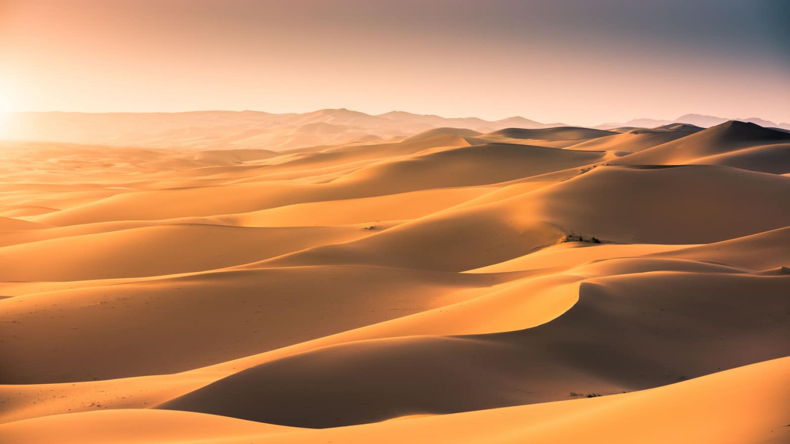 Sand dunes at gobi desert , Mongolia.