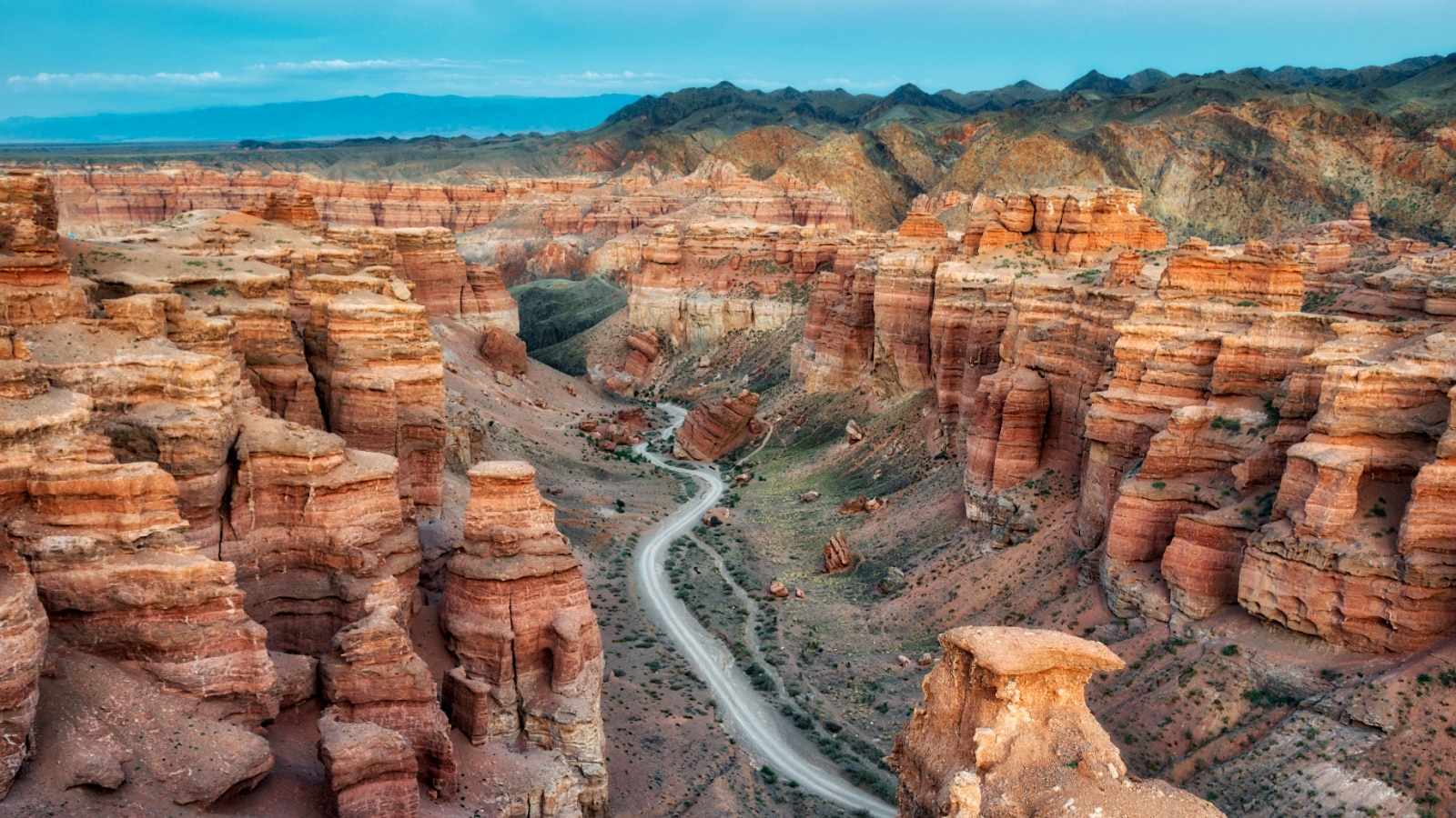 Charyn Canyon in South East Kazakhstan, taken in August 2018