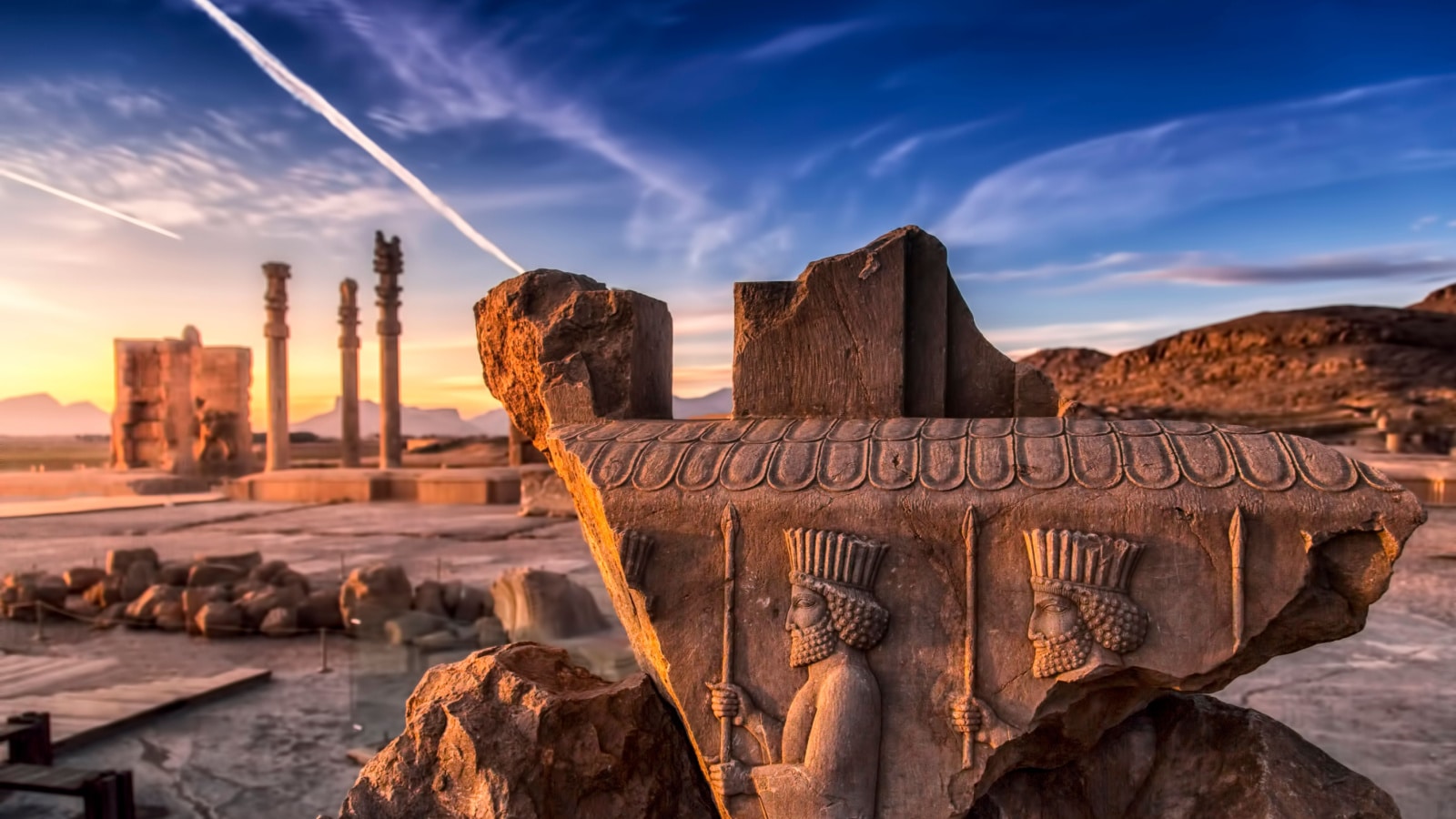 Persepolis (Old Persian: Pārsa) was the ceremonial capital of the Achaemenid Empire (ca. 550–330 BCE). It is situated 60 km northeast of the city of Shiraz in Fars Province, Iran.