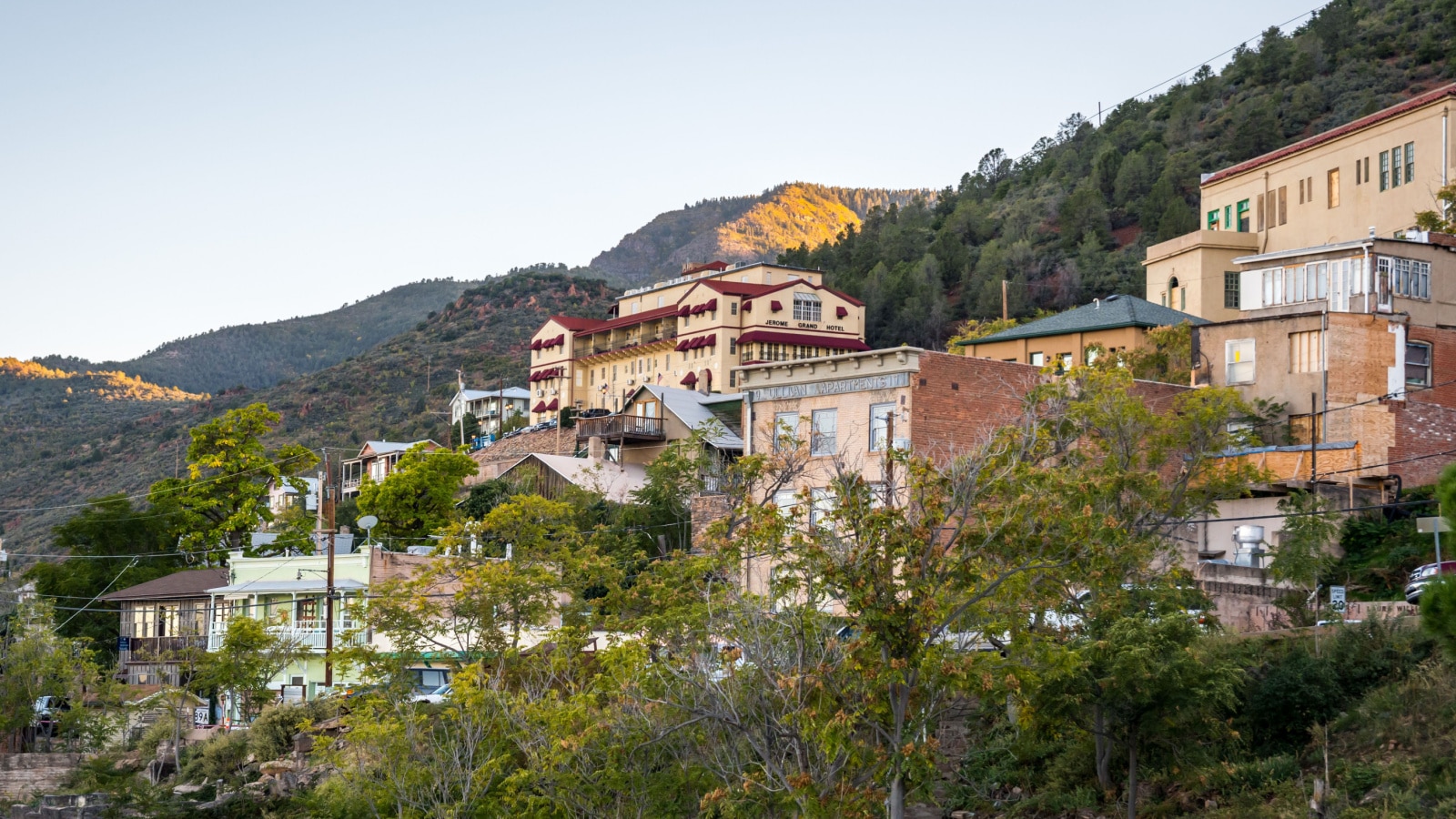 Jerome, AZ, USA - October 11, 2019: A well known city for its birthplace of copper mining place