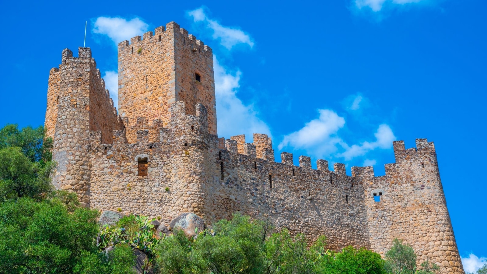 Castelo de Almourol on river Tajo in Portugal.