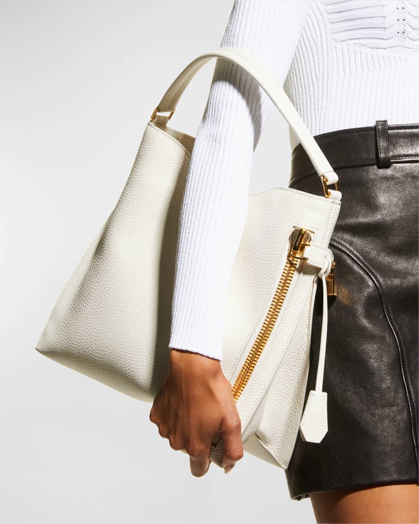 TOM FORD Alix Small Calfskin Hobo Bag