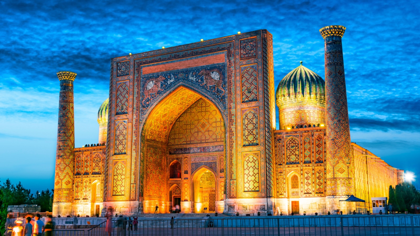 Registan, an old public square in the heart of the ancient city of Samarkand, Uzbekistan.