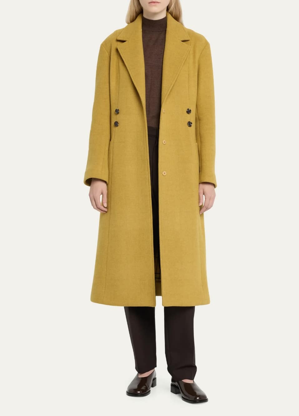 3.1 PHILLIP LIM Long A-Line Double-Breasted Carriage Coat