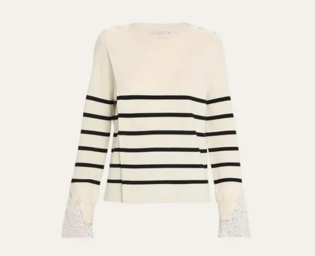 3.1 PHILLIP LIM
Sailor Stripe Lace Cuff Sweater