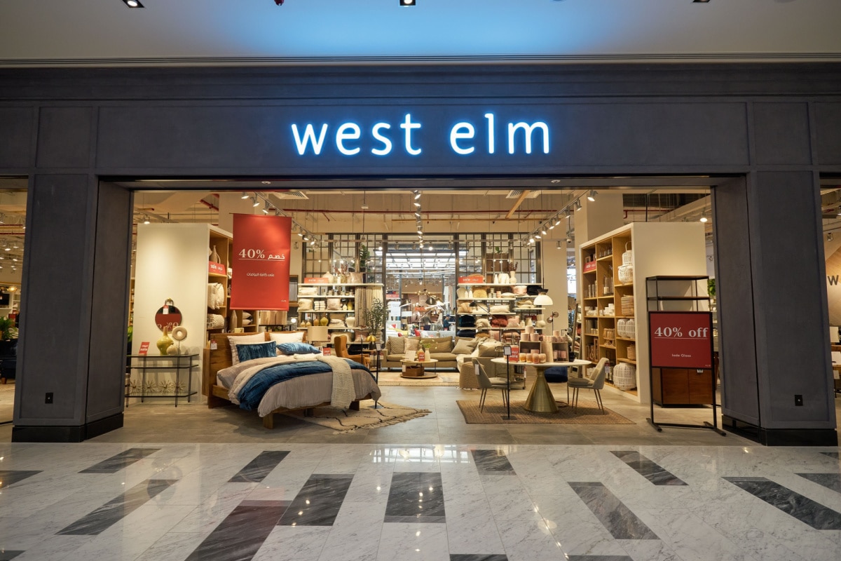 ABU DHABI, UAE - CIRCA JANUARY, 2020: various goods displayed at west elm store.