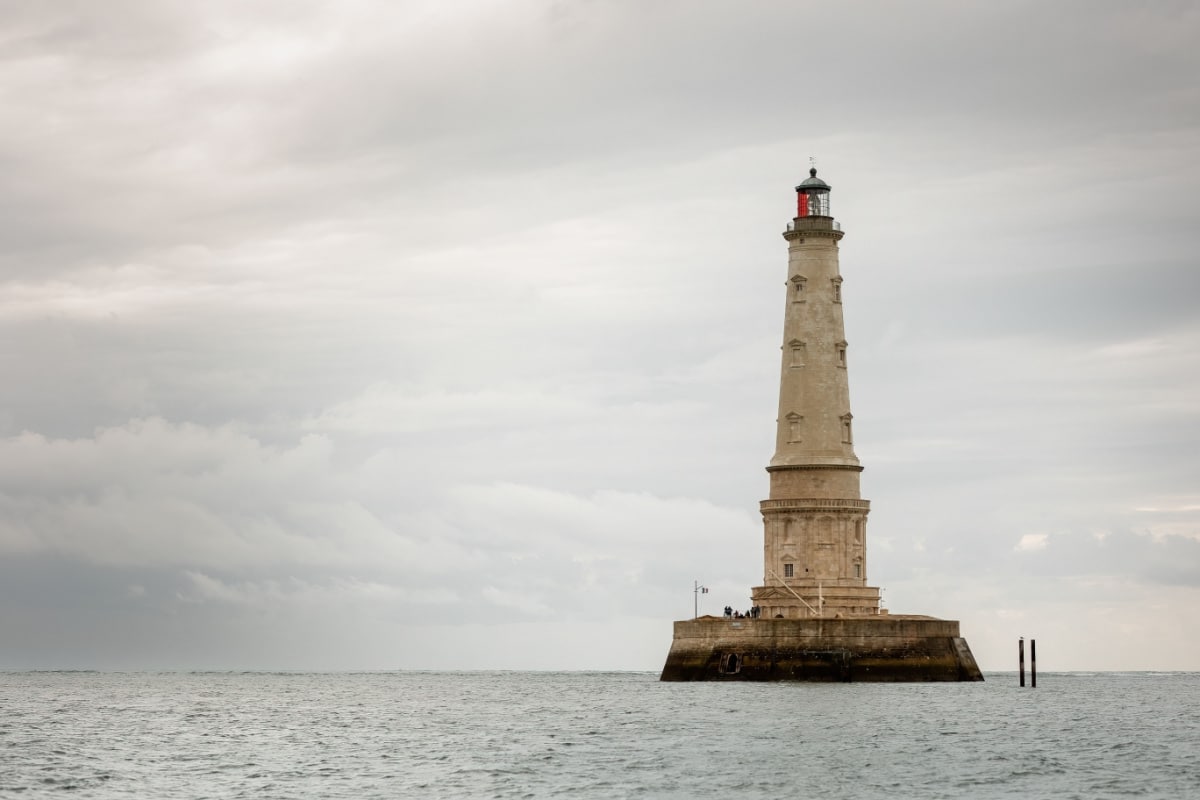 A scenic view of the Cordouan Lighthouse located in Le Verdon-sur-Mer, France