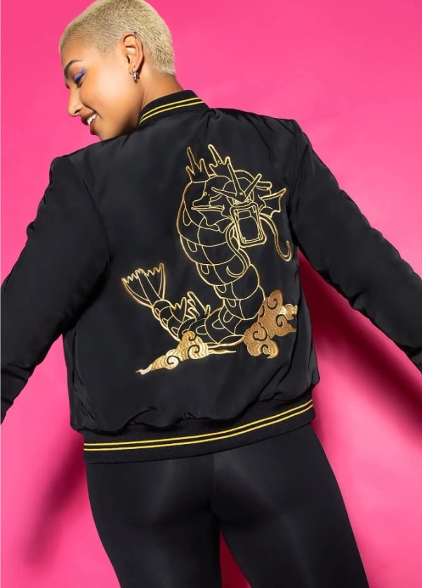 GYARADOS GOLD BOMBER JACKET by Black Milk Clothing