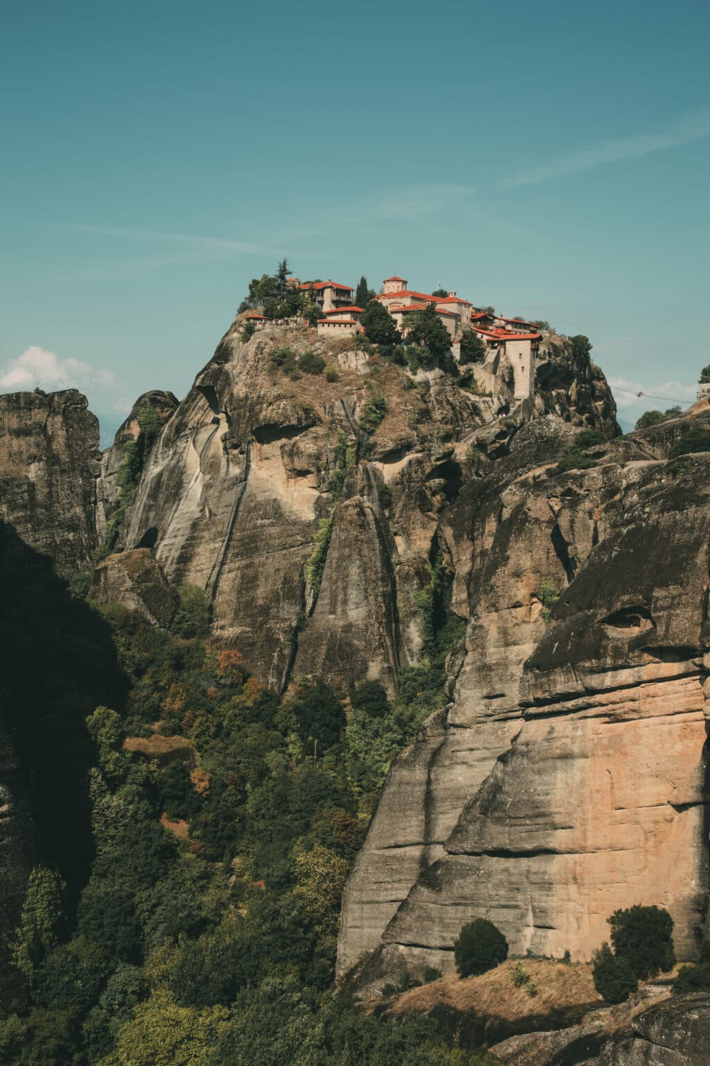 The grand monastery in Meteora Greece