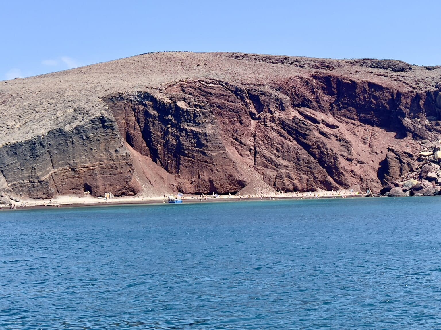 The Red Beach in Santorini.