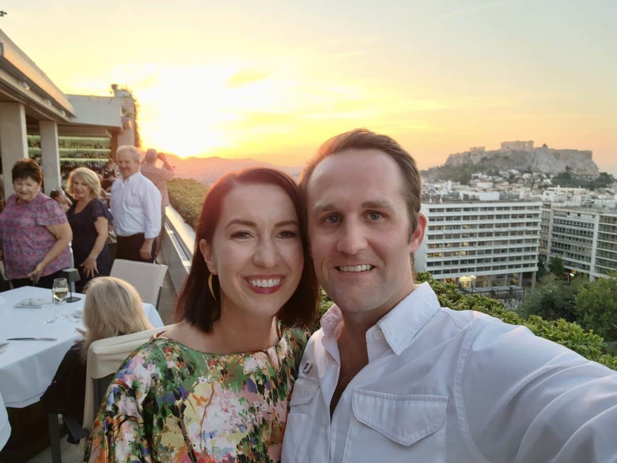 Rooftop dinner in Athens