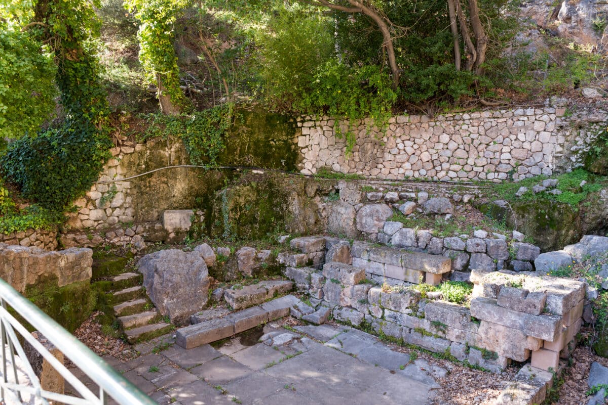 The Castalian Spring in Delphi, Greece