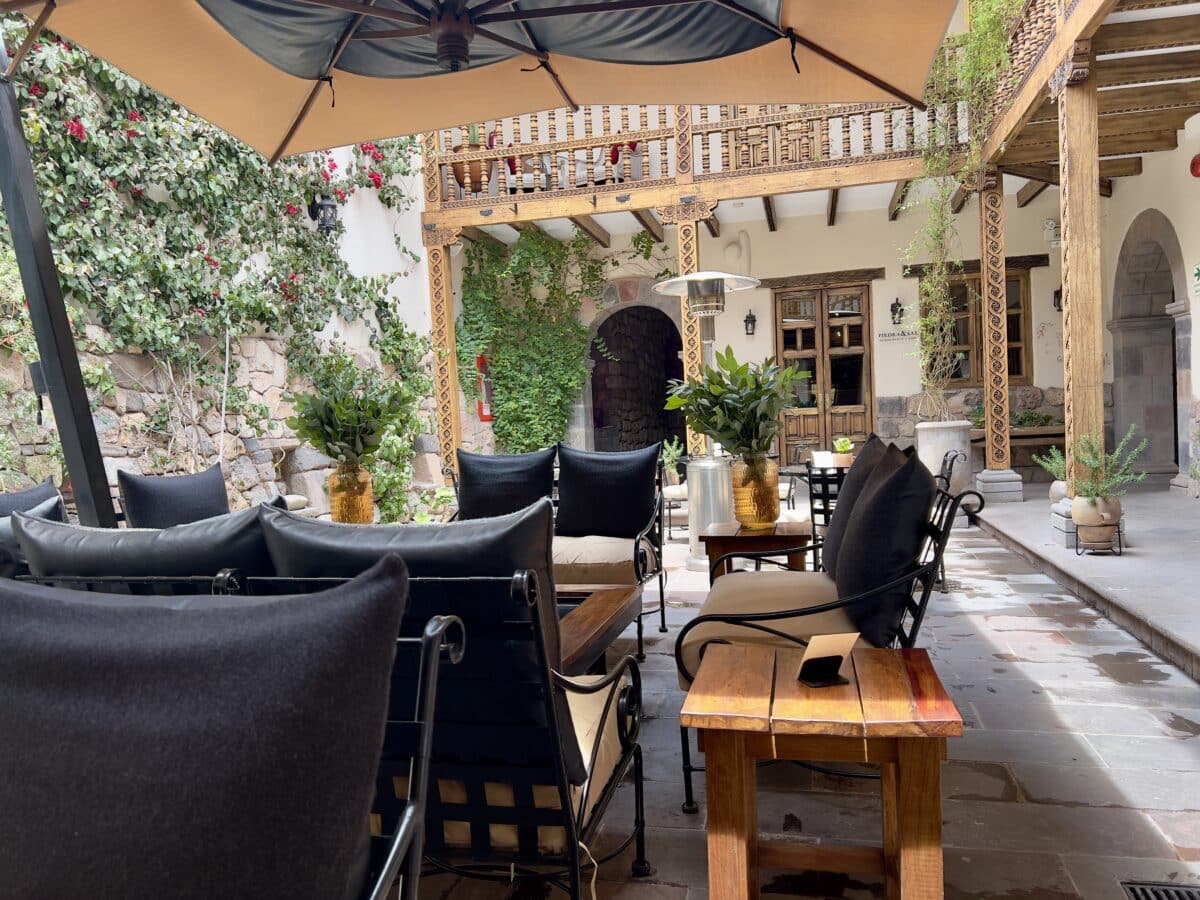 The courtyard at Antigua Casona San Blas.