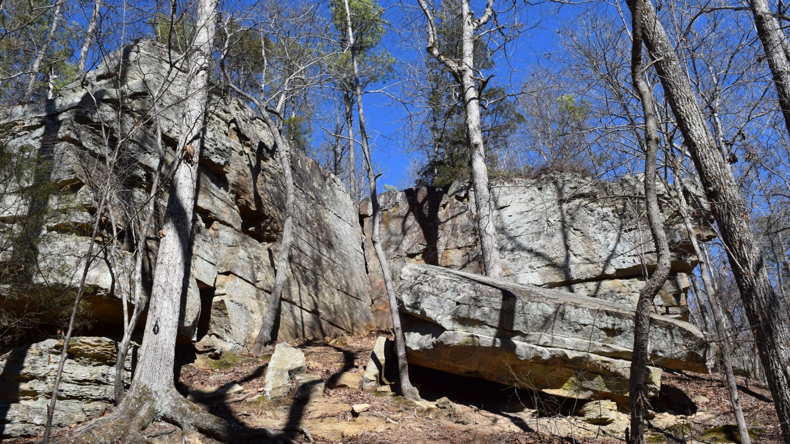 Rock outcroppings in Tishomingo State Park, Mississippi