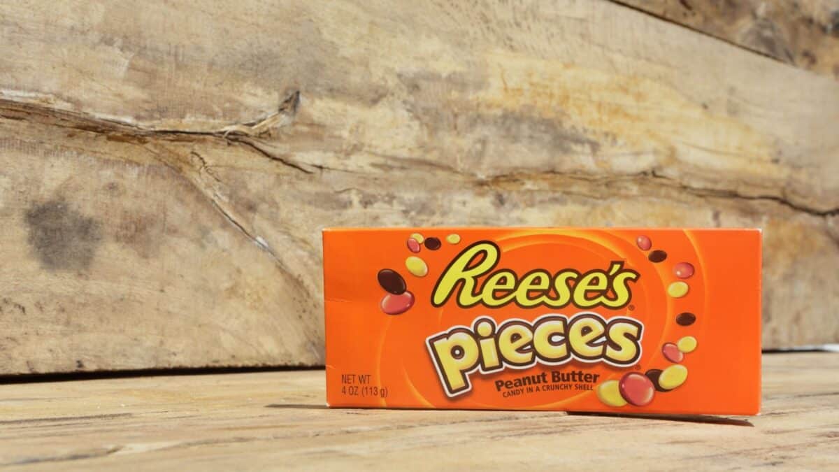 MIAMI, US, May, 19, 2015 Box of Reese's Pieces Candy. Reese's is a candy company owned by the Hershey Company