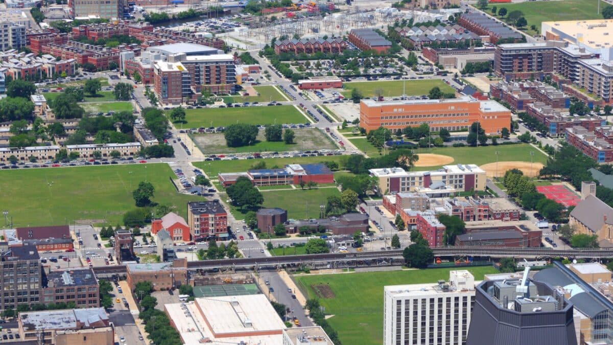 Cabrini-Green area of the Near North Side, Chicago city, Illinois.