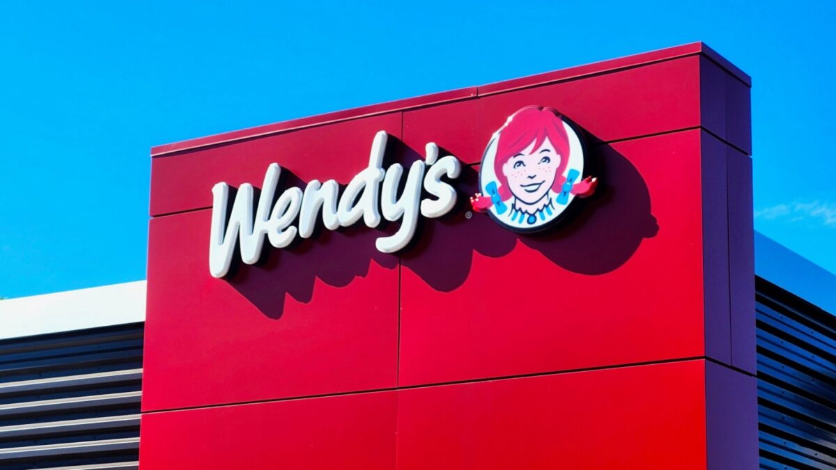 Wendy's Fast Food Restaurant Sign, Manassas, VA, USA, July 11, 2024