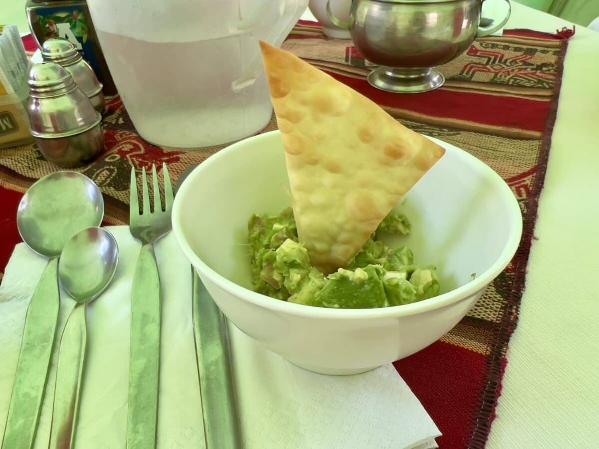 guacamole and chips