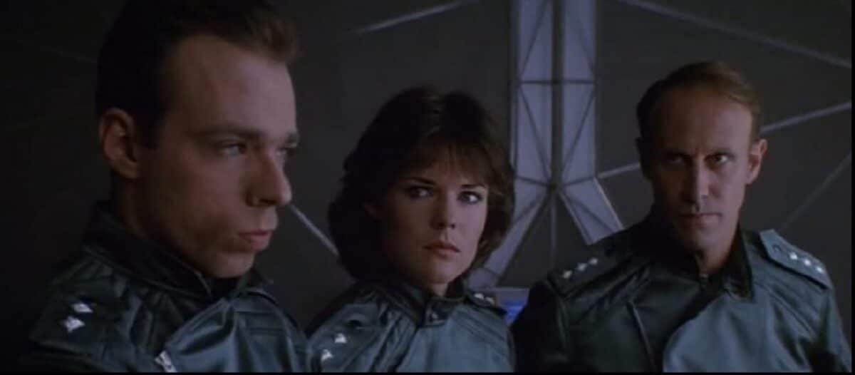 Herb Andress, Richard Marcus, and Carolyn McCormick in Enemy Mine (1985)