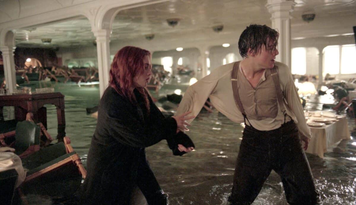 Leonardo DiCaprio and Kate Winslet in Titanic (1997)