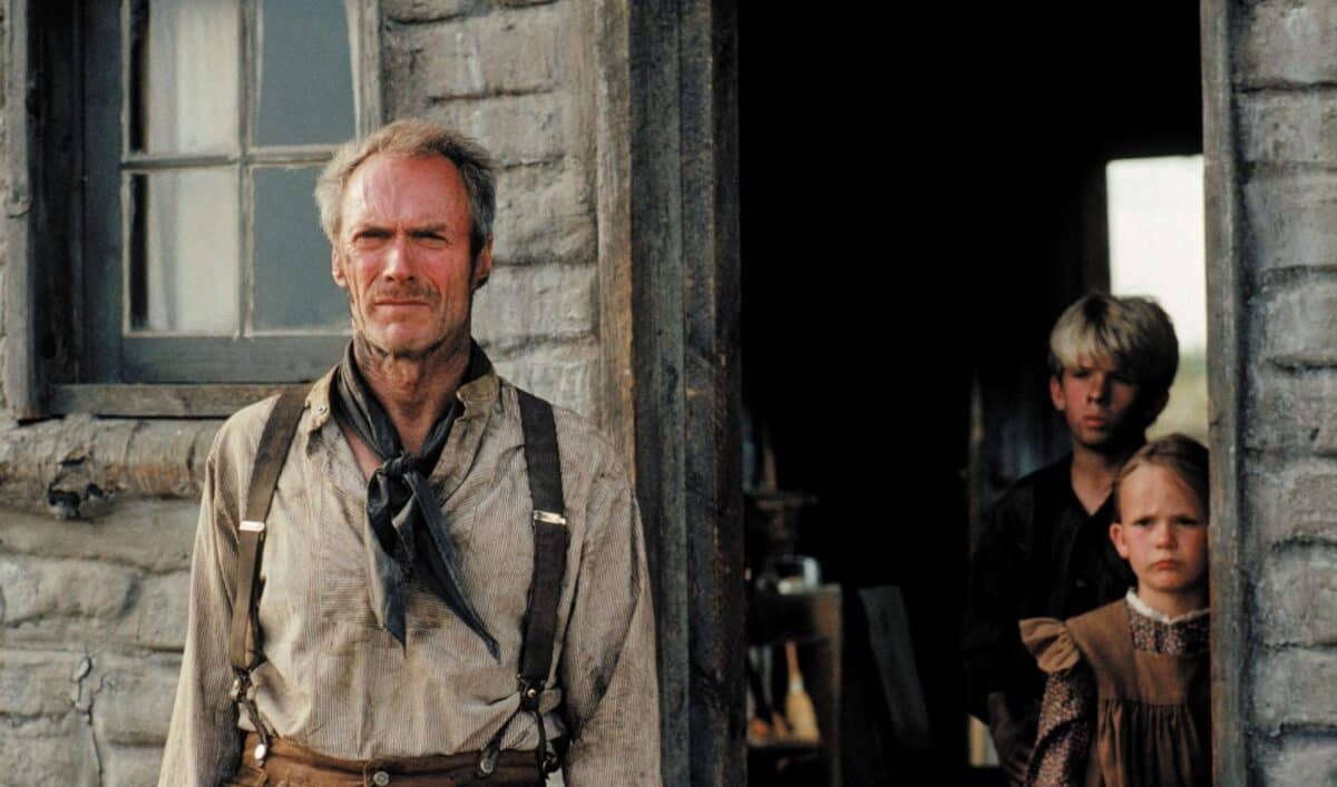 Clint Eastwood, Aline Levasseur, and Shane Thomas Meier in Unforgiven (1992)