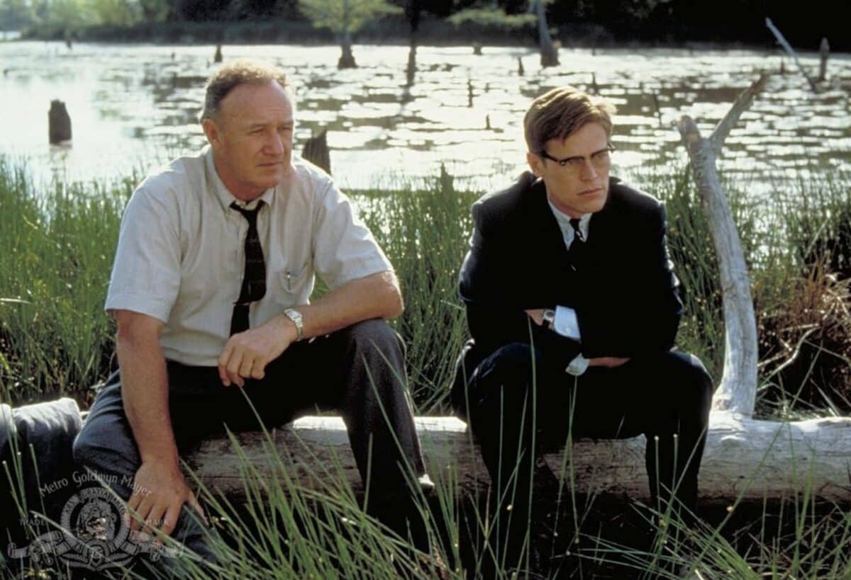 Willem Dafoe and Gene Hackman in Mississippi Burning (1988)