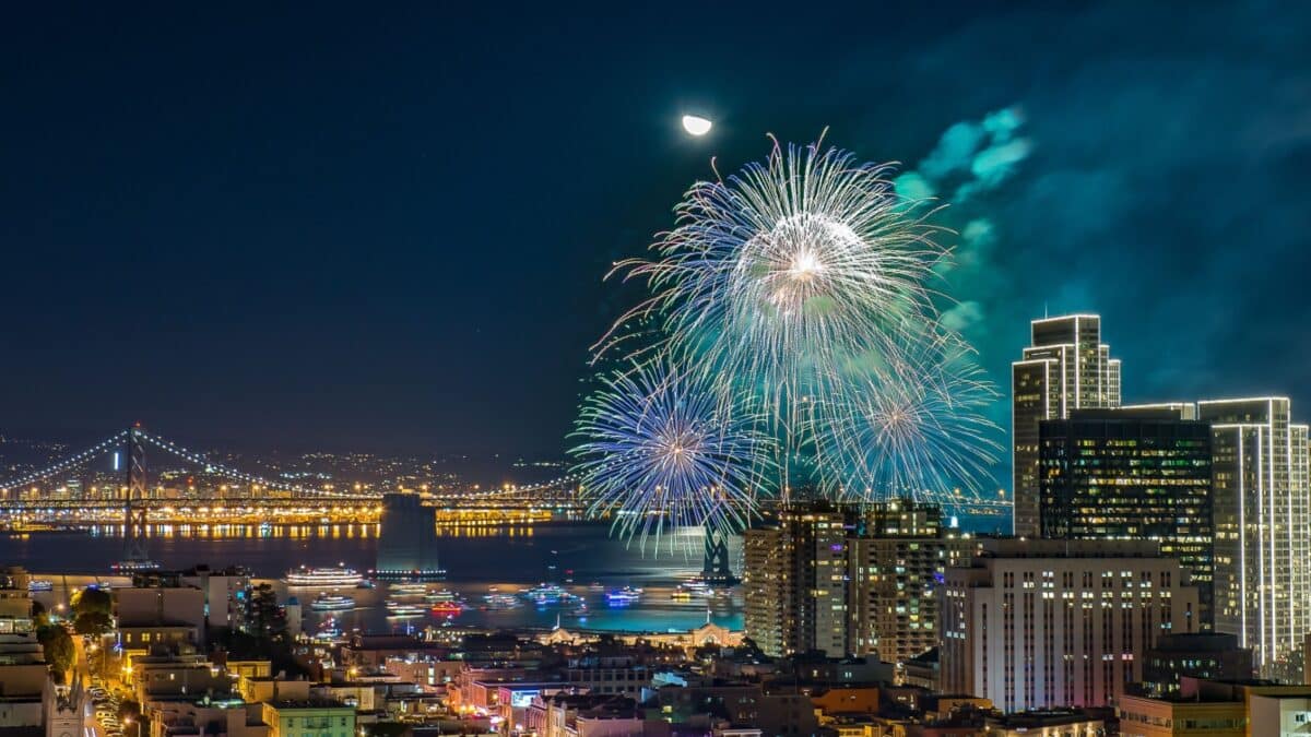 Beautiful New Year Firework in San Francisco