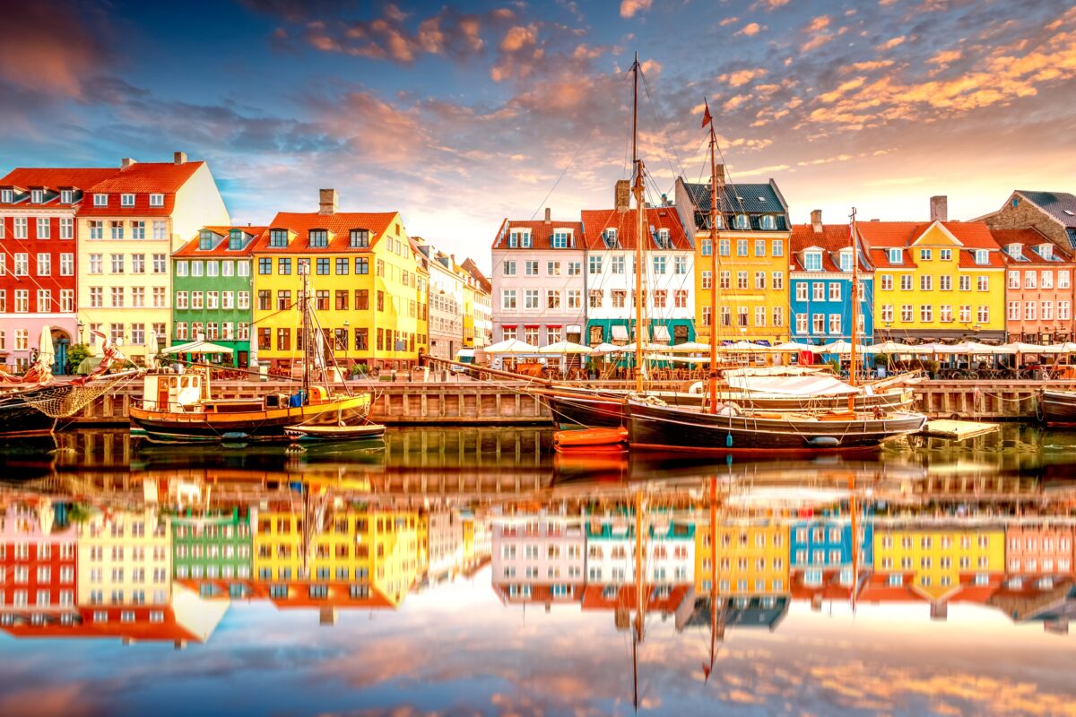 Nyhavn, Harbour in Copenhagen, Denmark