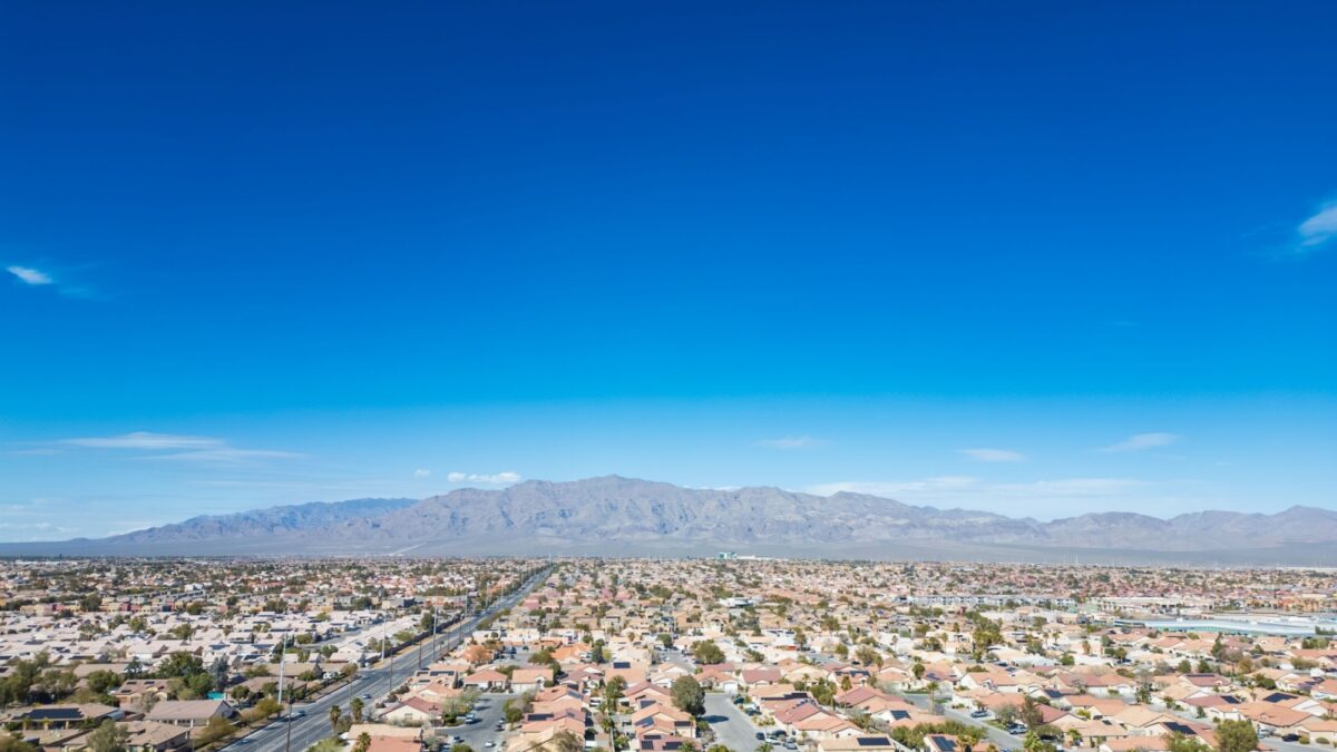 An aerial view of North Las Vegas.